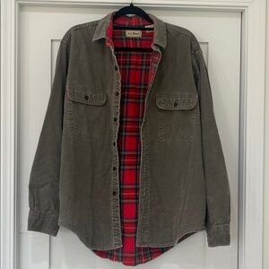 Vintage LL Bean Hurricane Flannel Lined Shirt - Size M